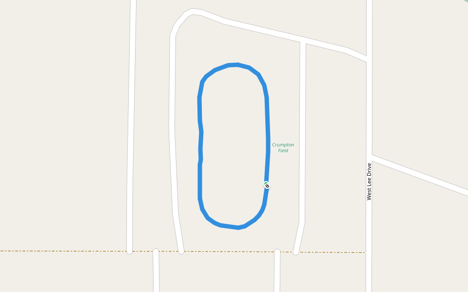 Crumpton Field walking route map in Clarksdale