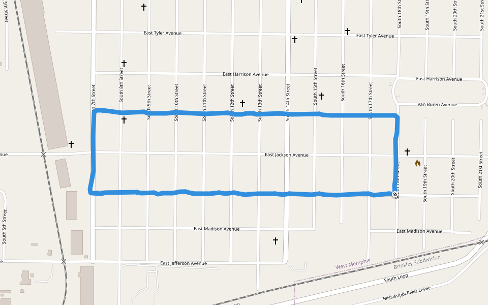 East Monroe Avenue Walking And Running Trail West Memphis, Arkansas