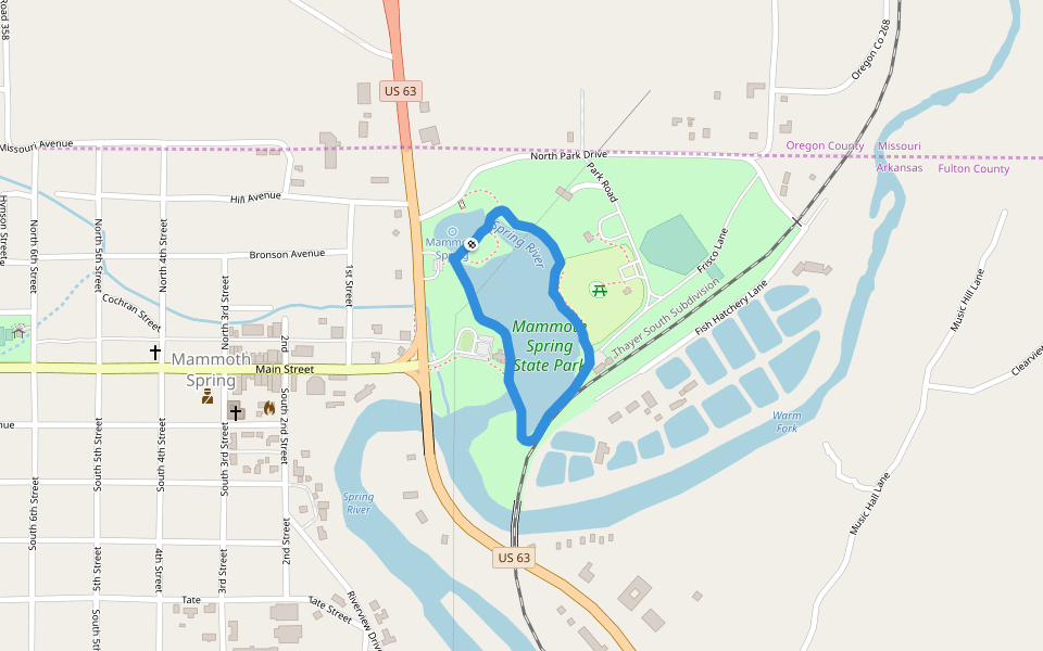 Mammoth Springs Arkansas Map Mammoth Spring Walking And Running Trail - Arkansas, Usa | Pacer