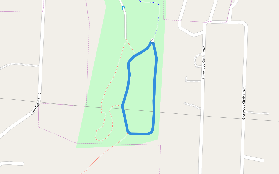 Park/Greenway walking route map in Cassville