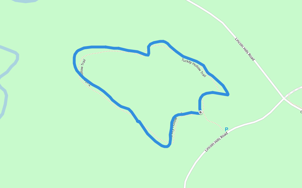 Big Sugar Creek Wild Area walking route map in Troy