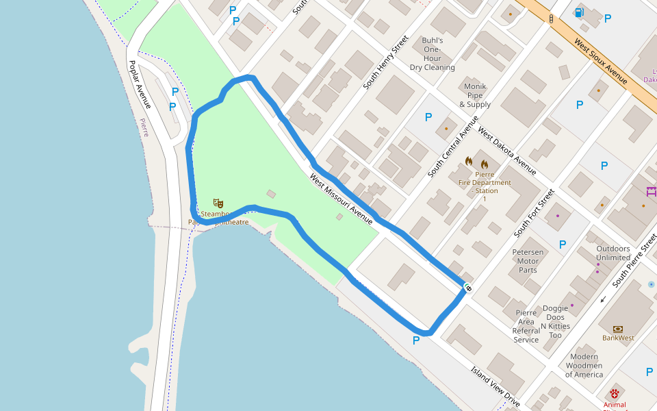 Steamboat Park Walking and Running Pierre, South Dakota Pacer