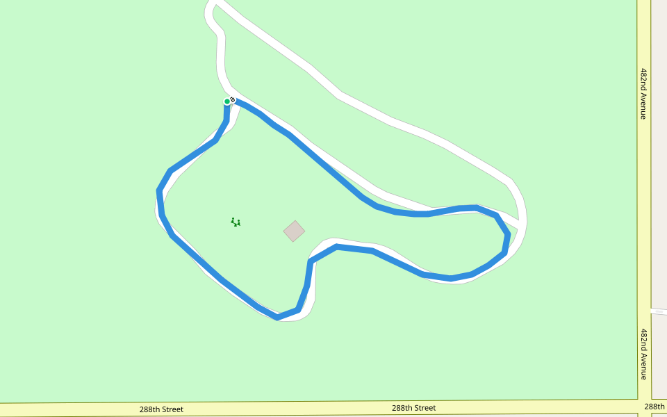 Newton Hills State Park walking route map in Canton