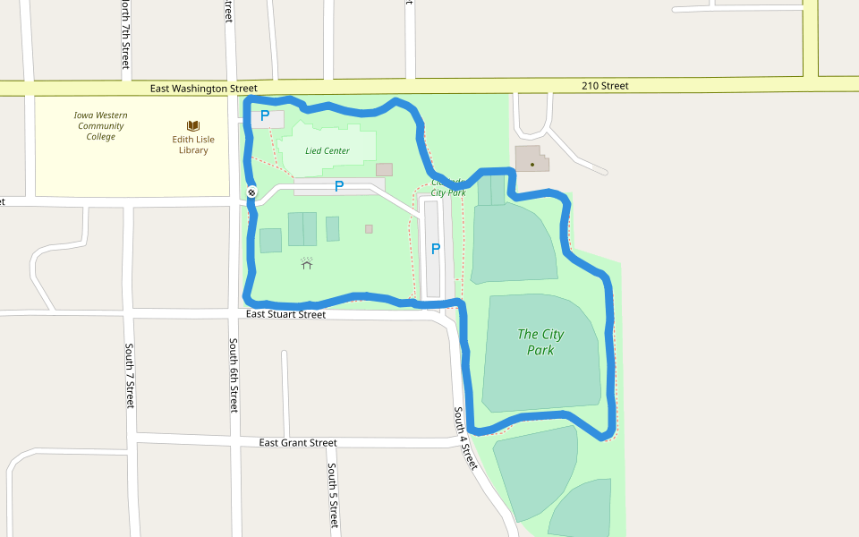 The City Park Walking and Running - Clarinda, Iowa, USA | Pacer