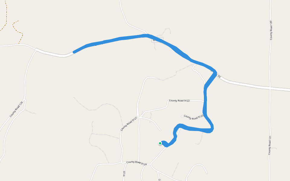 State Highwat YY walking route map in Louisiana