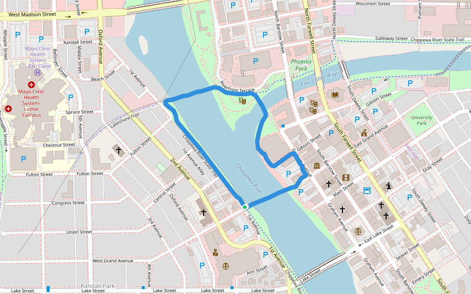 Phoenix Park Walking and Running Eau Claire, Wisconsin, USA Pacer