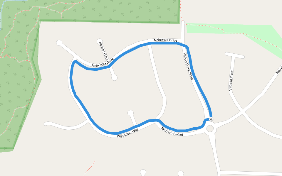 Maryland Park walking route map in Campbell River