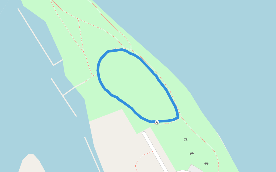 Dick Murphy Park walking route map in Campbell River