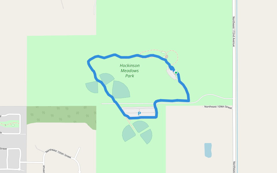 Hockinson Meadows Park walking route map in Brush Prairie