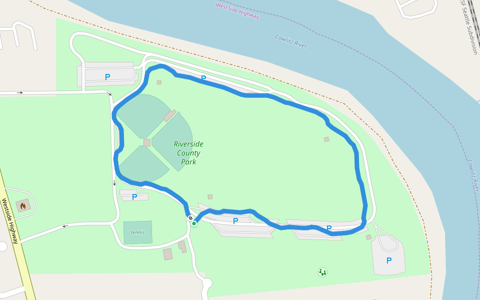 Riverside County Park Walking and Running Kelso, Washington, USA Pacer