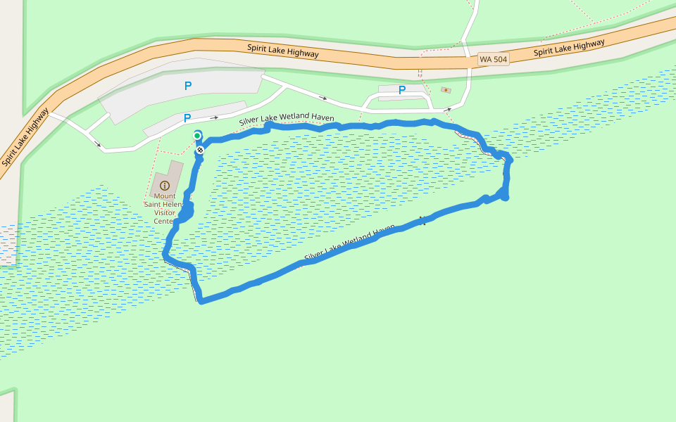 Sliver Lake Wetland Haven walking route map in Castle Rock