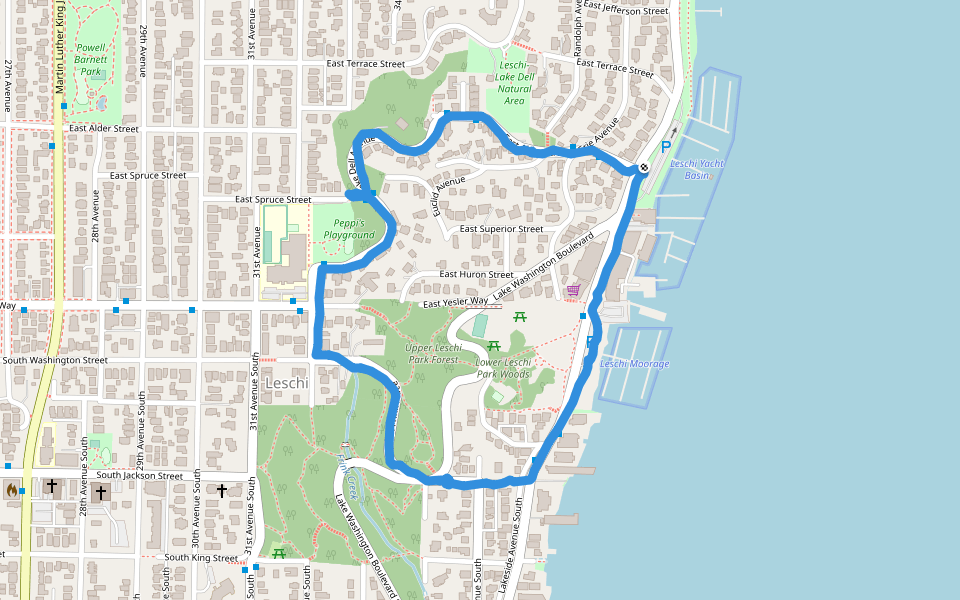 Leschi Hiking Trail Seattle, Washington, USA Pacer