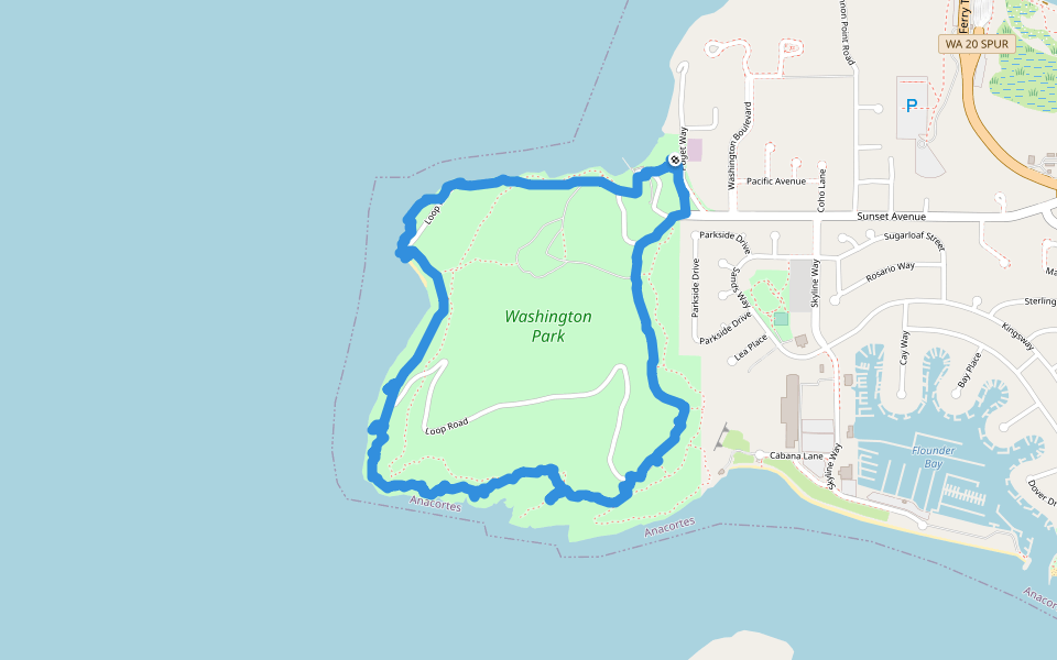 Washington Park Hiking Anacortes, USA Pacer