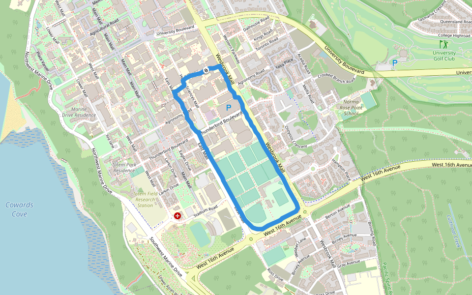 ブリティッシュコロンビア大学 in British Columbia | Walking Map