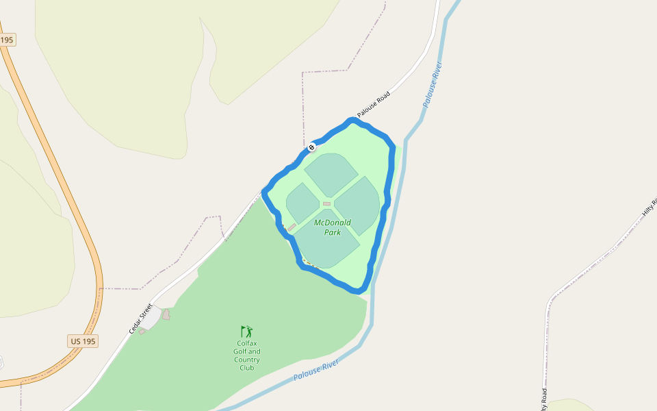 McDonald Park Walking and Running Colfax, Washington, USA Pacer