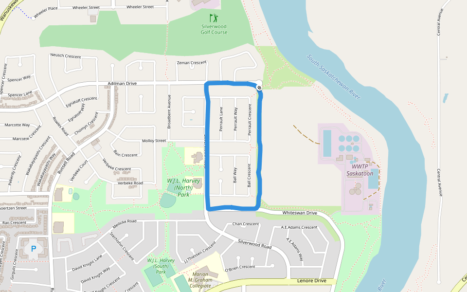 W.J.L. Harvey (North) Park Walking and Running Saskatoon