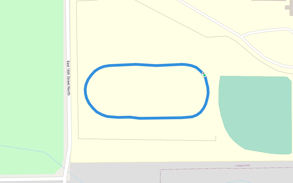 Greenwood Park walking route map in Ladysmith