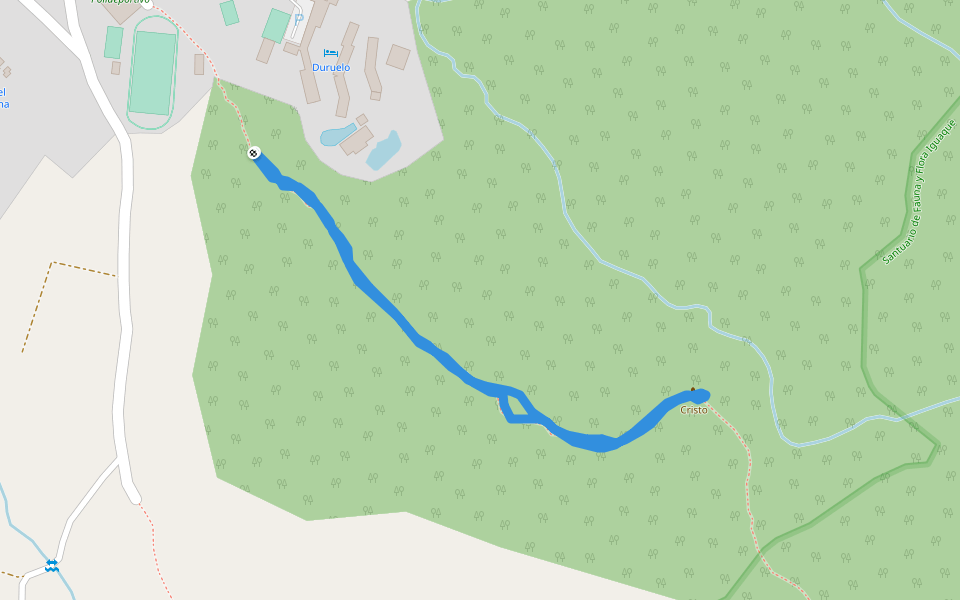 Cristo walking route map in Tunja