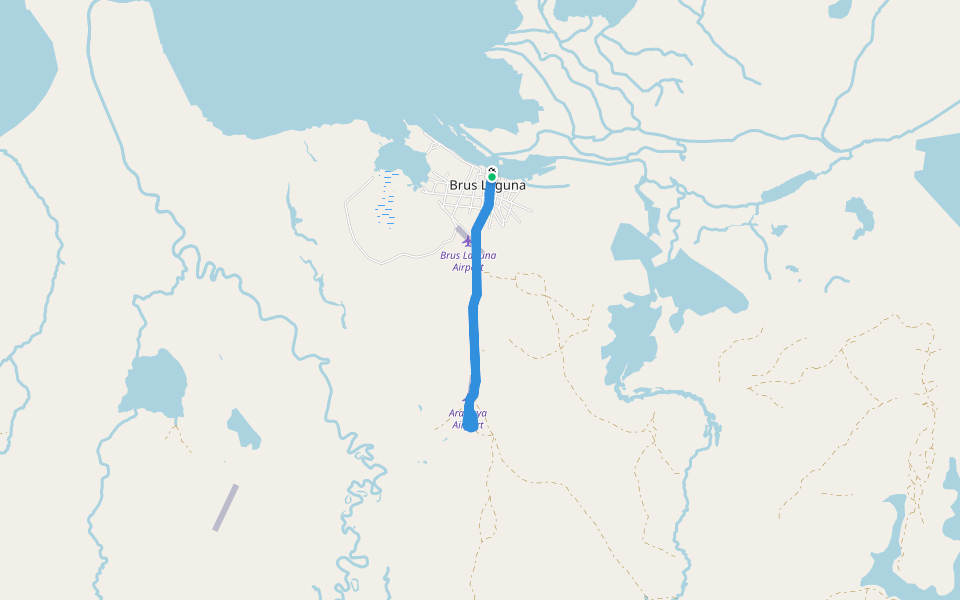 Sendero GRADIZ, Brus Laguna walking route map in Lempira