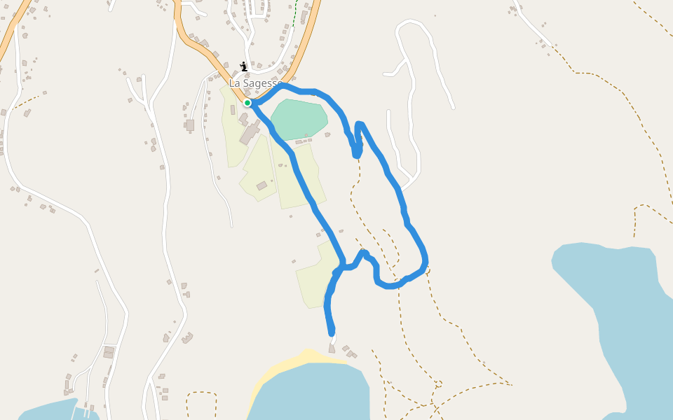 La Sagesse walking route map in Saint Davids