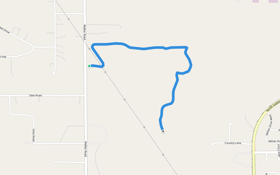Walker Rd. Park Nature Thing walking route map in Lakeland