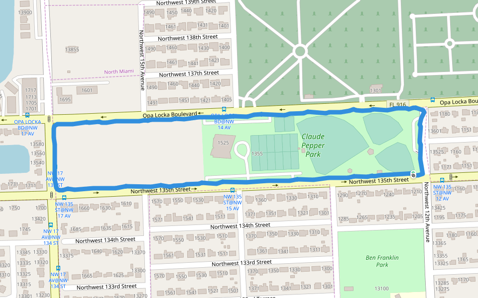 Claude Pepper Park Walking and Running Miami, Florida, USA Pacer