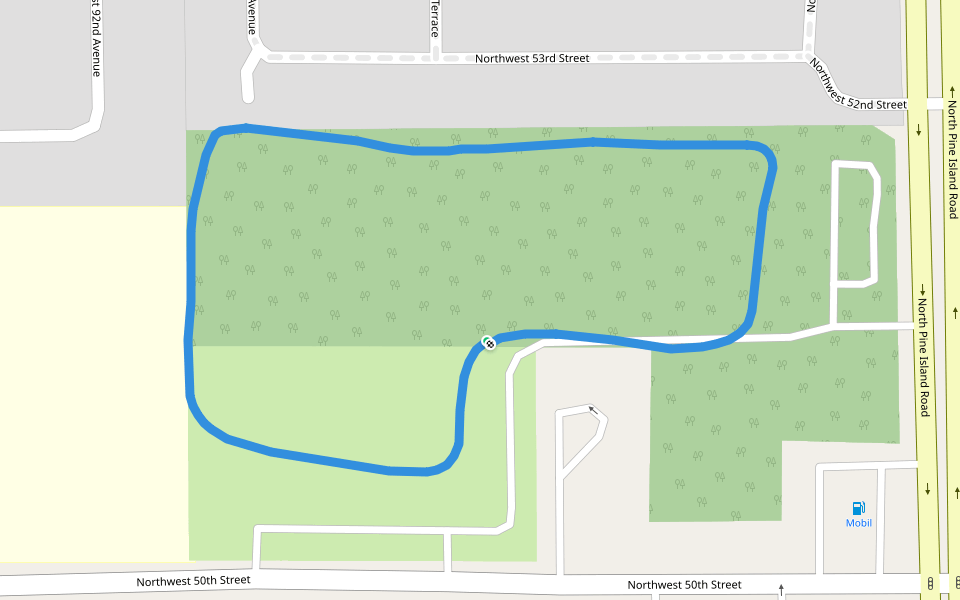 Banyan Elementary School walking route map in Sunrise