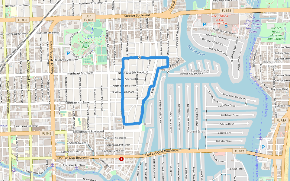 Victoria Park Walking and Running Fort Lauderdale, Florida, USA Pacer