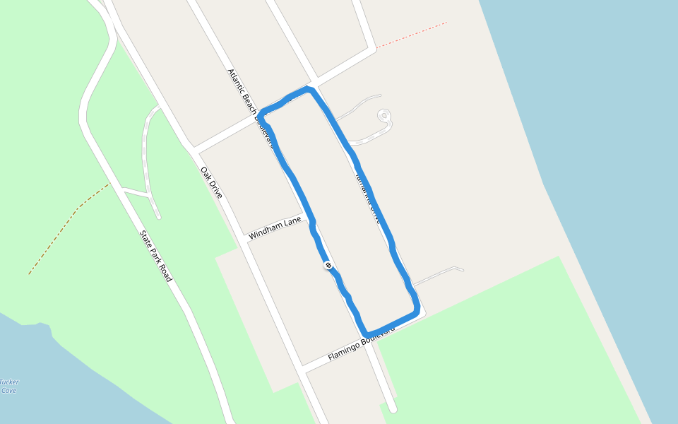 Fort Pierce Inlet State Park walking route map in Fort Pierce