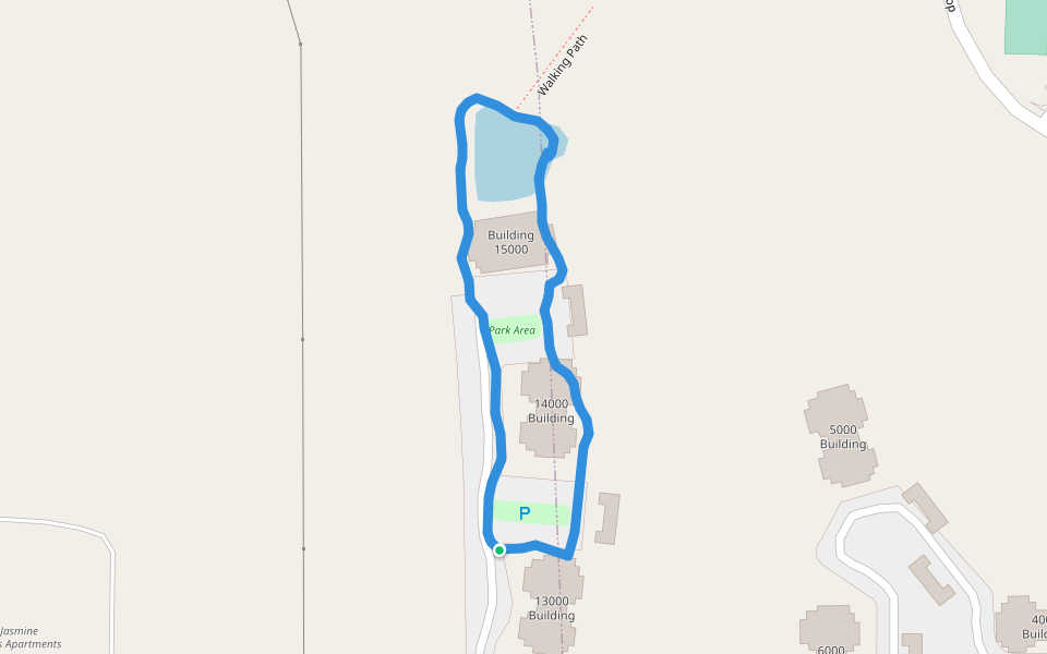 Park Area walking route map in Gulf Shores