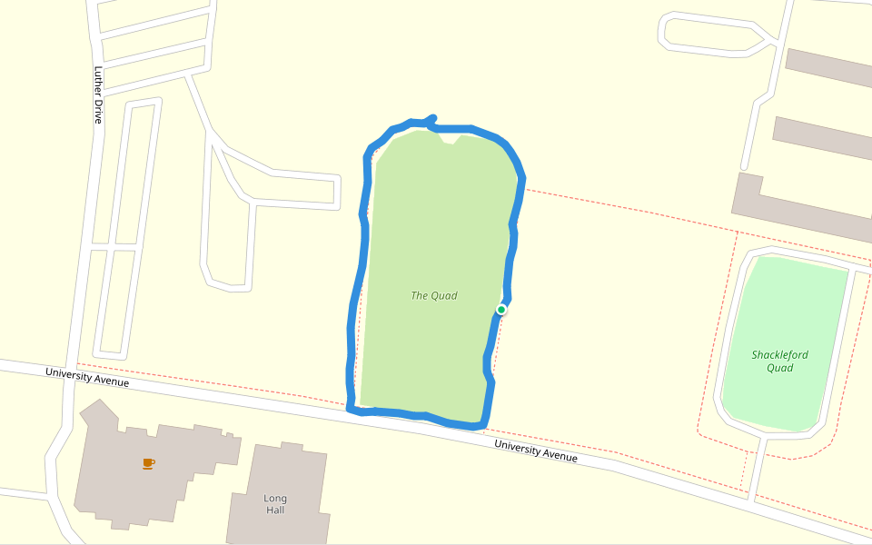The Quad walking route map in Troy