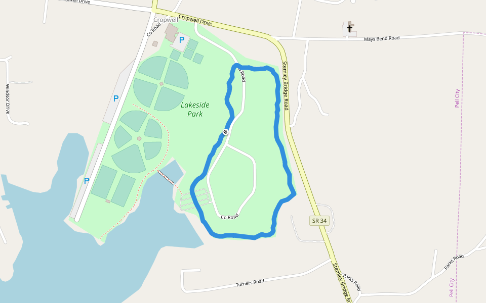 Lakeside Park Walking and Running Pell City, Alabama, USA Pacer