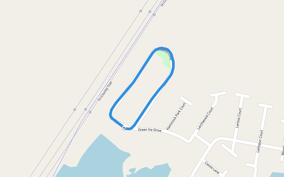 Edelweiss Loop walking route map in Trinity