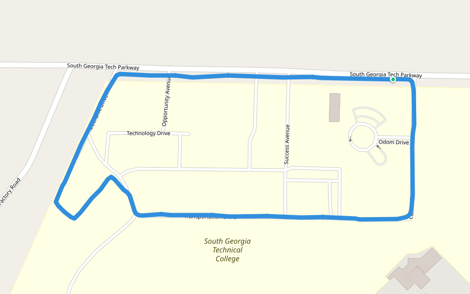 South Georgia Technical College walking route map in Americus