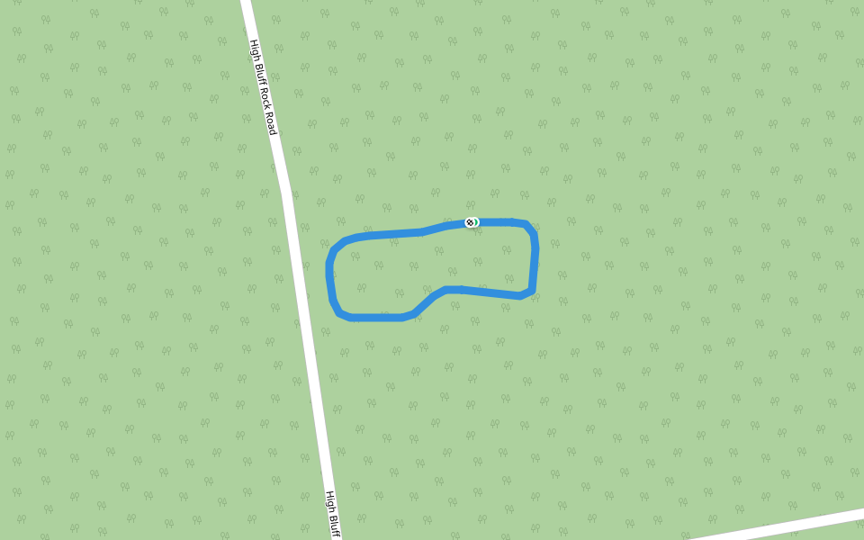 Dixon Memorial State Forest and Wildlife Management Area walking route map in Waycross