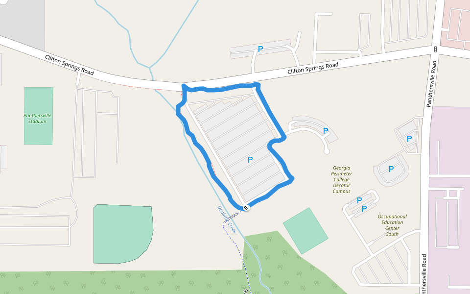 South River PATH Trail walking route map in Decatur