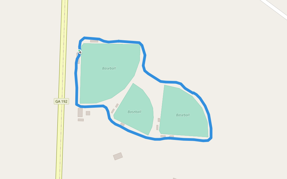 Baseball walking route map in Twin City