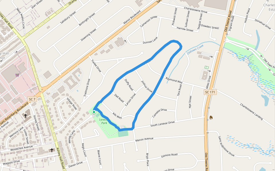 Lenevar Park Walking and Running Pacer