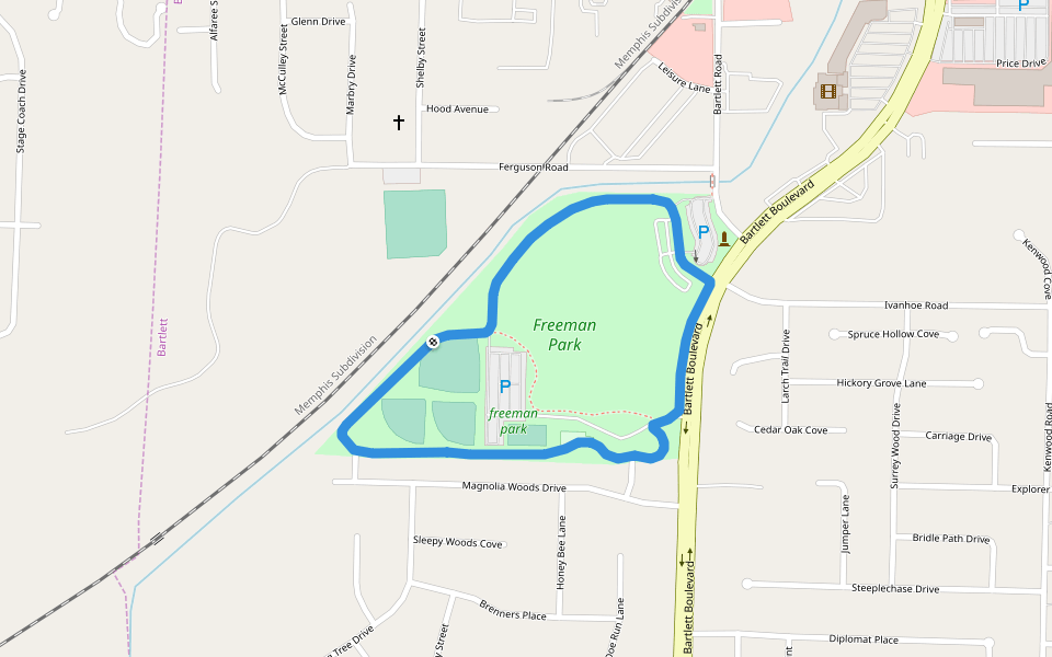 Freeman Park Walking and Running Memphis, Tennessee, USA Pacer