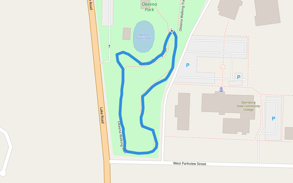 Okeena Park Walking and Running Dyersburg, Tennessee, USA Pacer