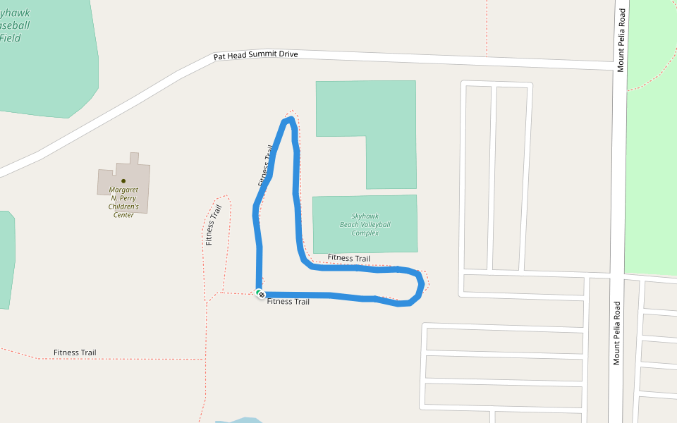 Skyhawk Beach Volleyball Complex walking route map in Martin