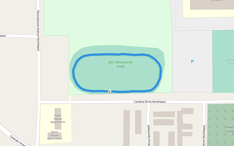 JSU Track and Field Complex Walking and Running Jacksonville, Alabama