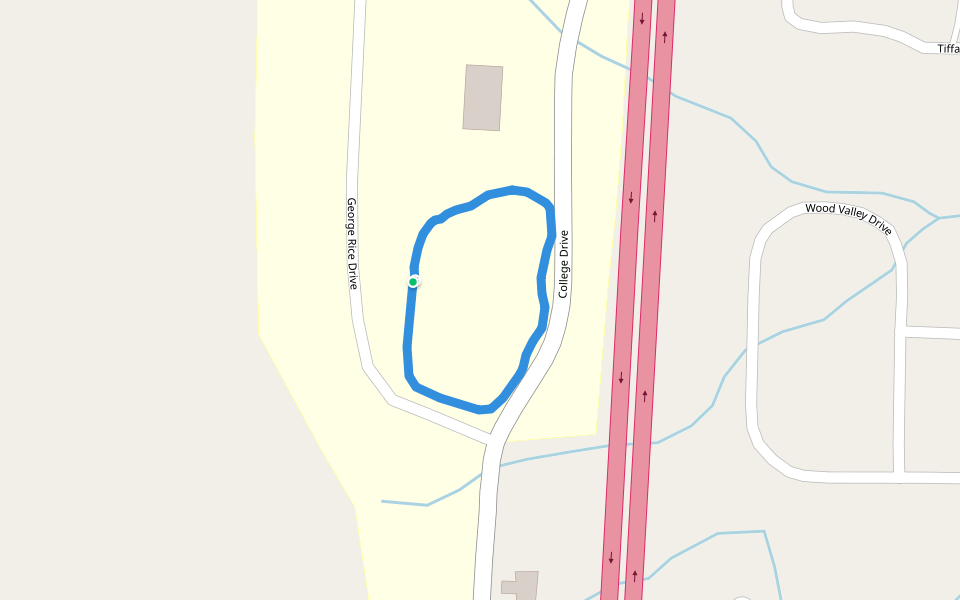 Dalton State College walking route map in Dalton