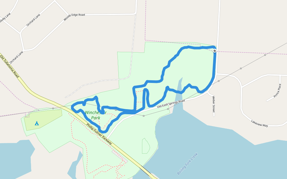 Winchester Park Walking and Running Tennessee, USA Pacer