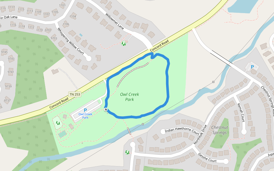 Owl Creek Park Walking and Running Brentwood, Tennessee, USA Pacer