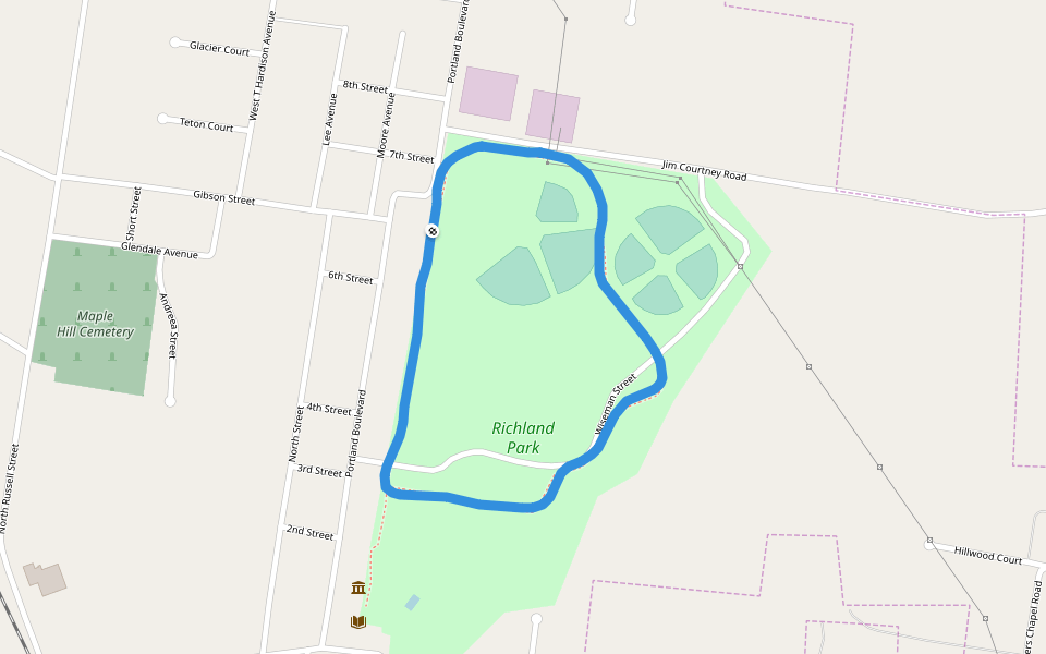 Richland Park Walking and Running Portland, Tennessee, USA Pacer