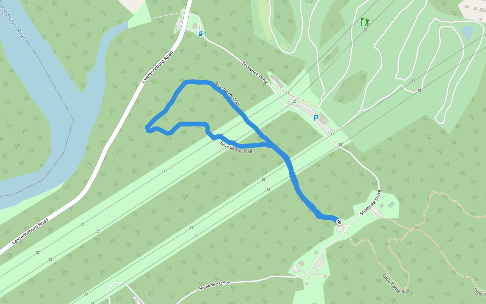 Blue Jacket Trail walking route map in North Bend