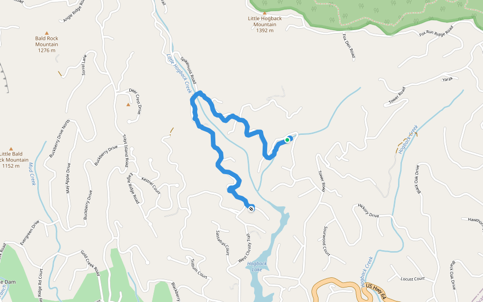 West Christy Trail walking route map in Sapphire