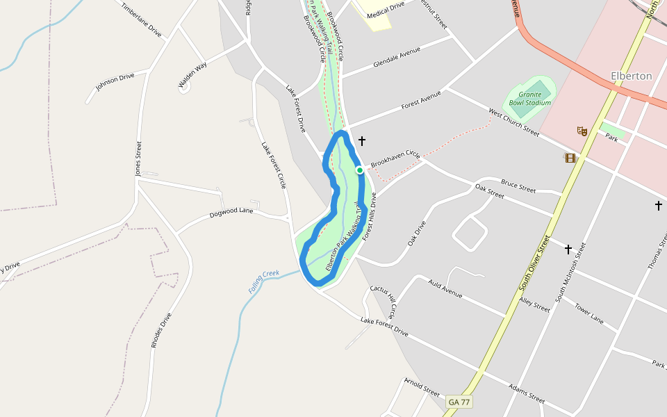 Elberton Park Walking Trail USA Pacer