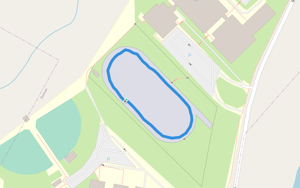 Beech Springs Intermediate School walking route map in Duncan